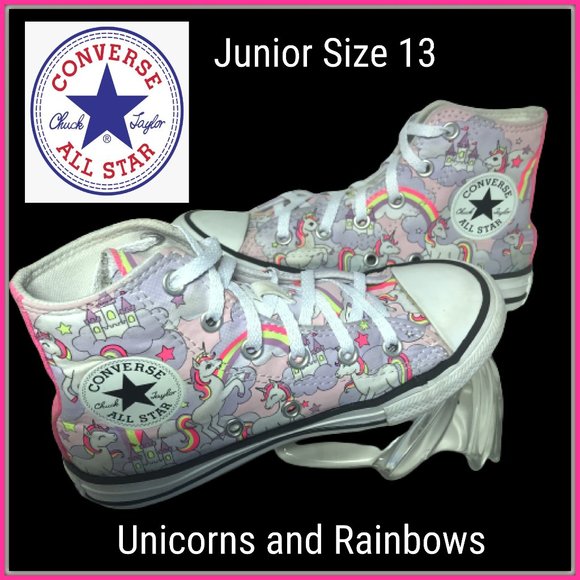 Converse Other - Converse Unicorns, Rainbows and Castles Junior Size 13 Sneakers
